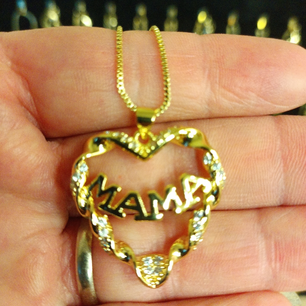 Gold Plated MAMA Necklace